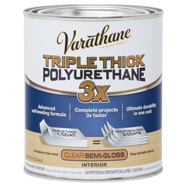 1 Qt Clear Varathane Triple Thick Polyurethane, Semi-Gloss, Rust-Oleum, Mfr#: 284472